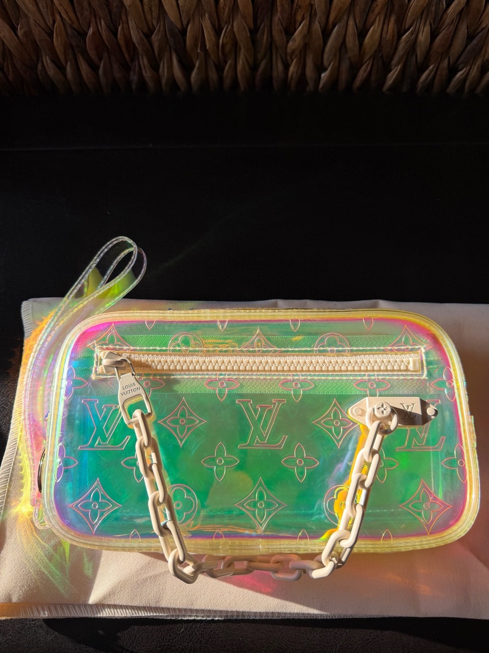 Iridescent Prism Monogram Mini Bag - Wristlet - Clutch